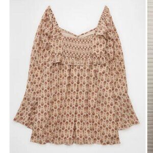 AE Long Sleeve Babydoll Mini Dress